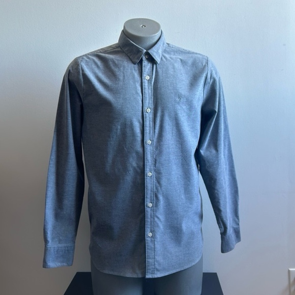 Grey Volcom Button Down Shirt Large